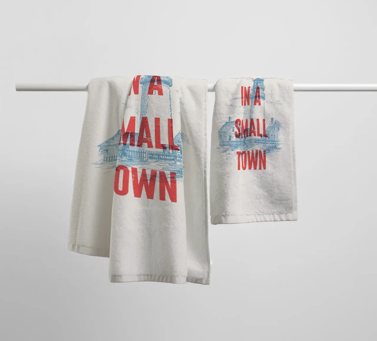Provate a farlo in una piccola città asciugamano da bagno da Vintagrafica