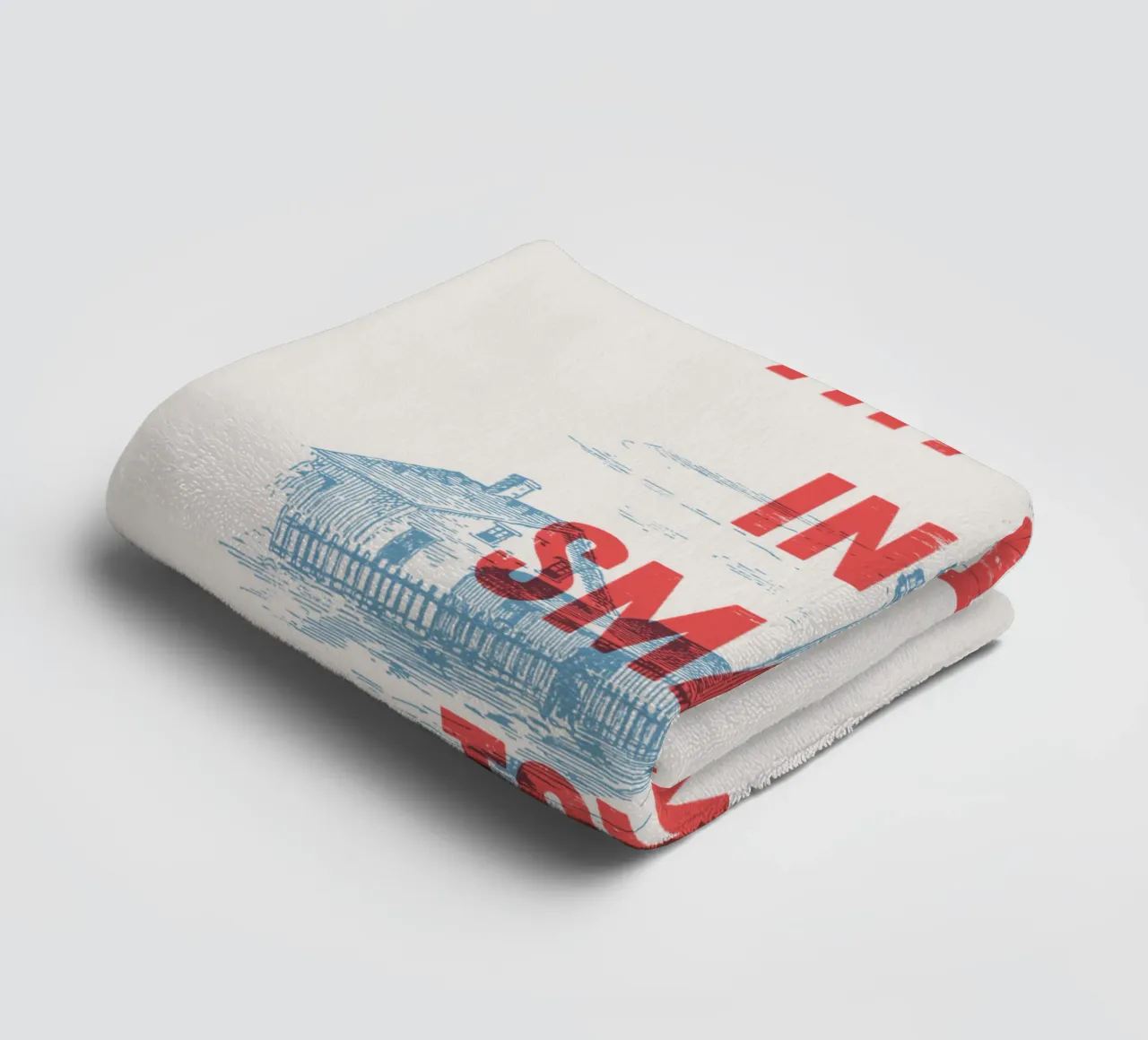 Provate a farlo in una piccola città asciugamano da bagno da Vintagrafica