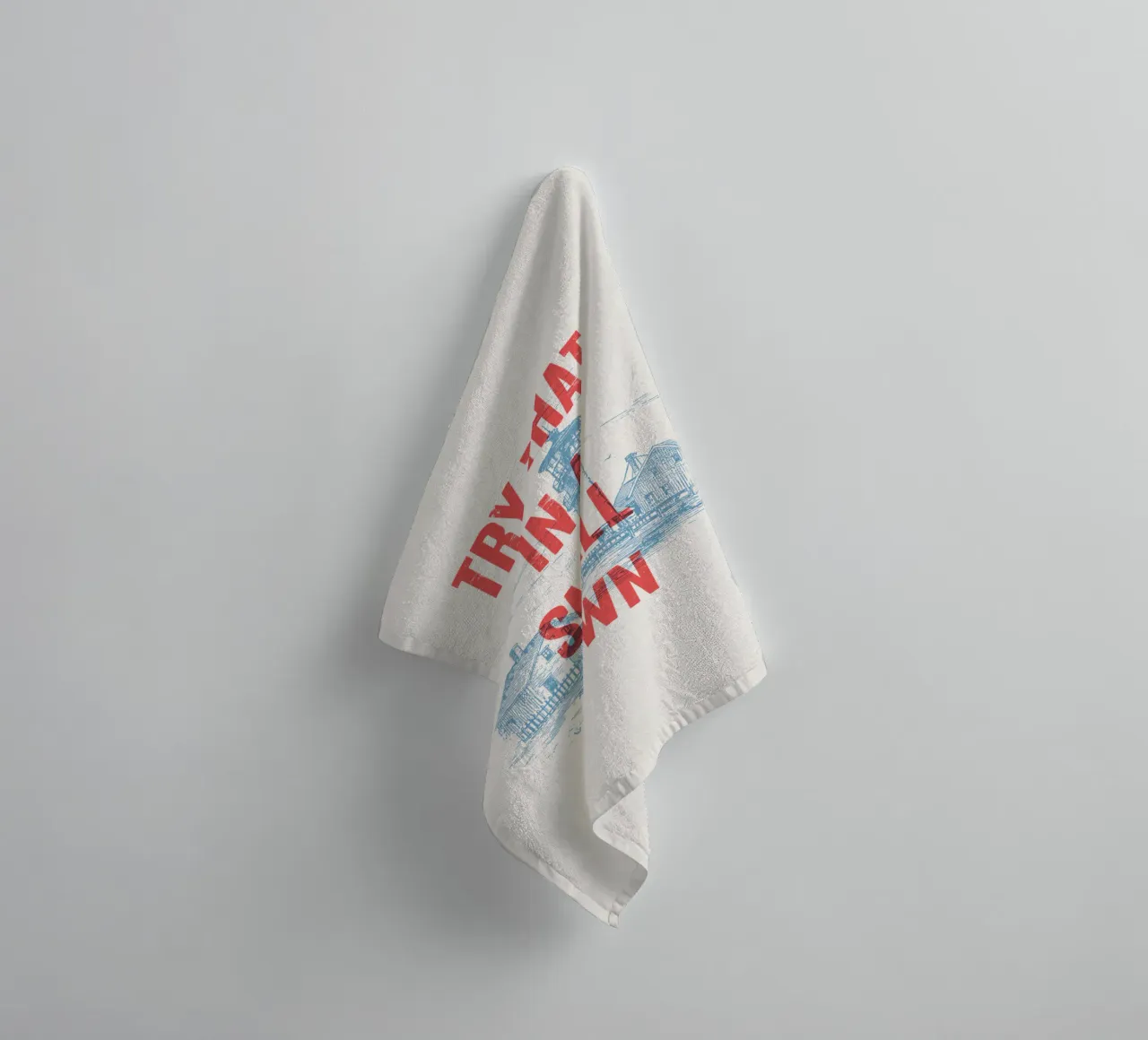 Provate a farlo in una piccola città asciugamano da bagno da Vintagrafica