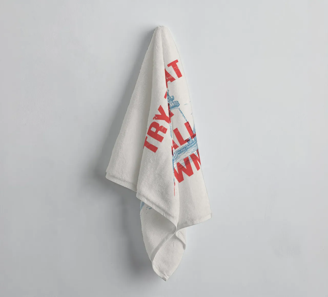 Provate a farlo in una piccola città asciugamano da bagno da Vintagrafica