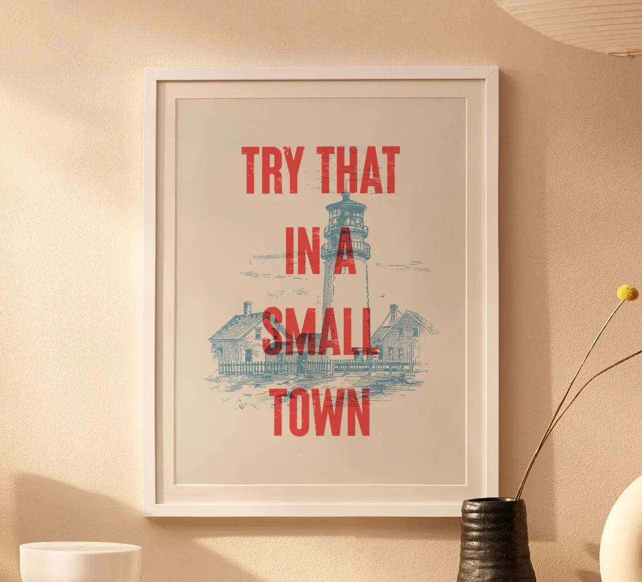 Provate a farlo in una piccola città carta hahnemühle da Vintagrafica