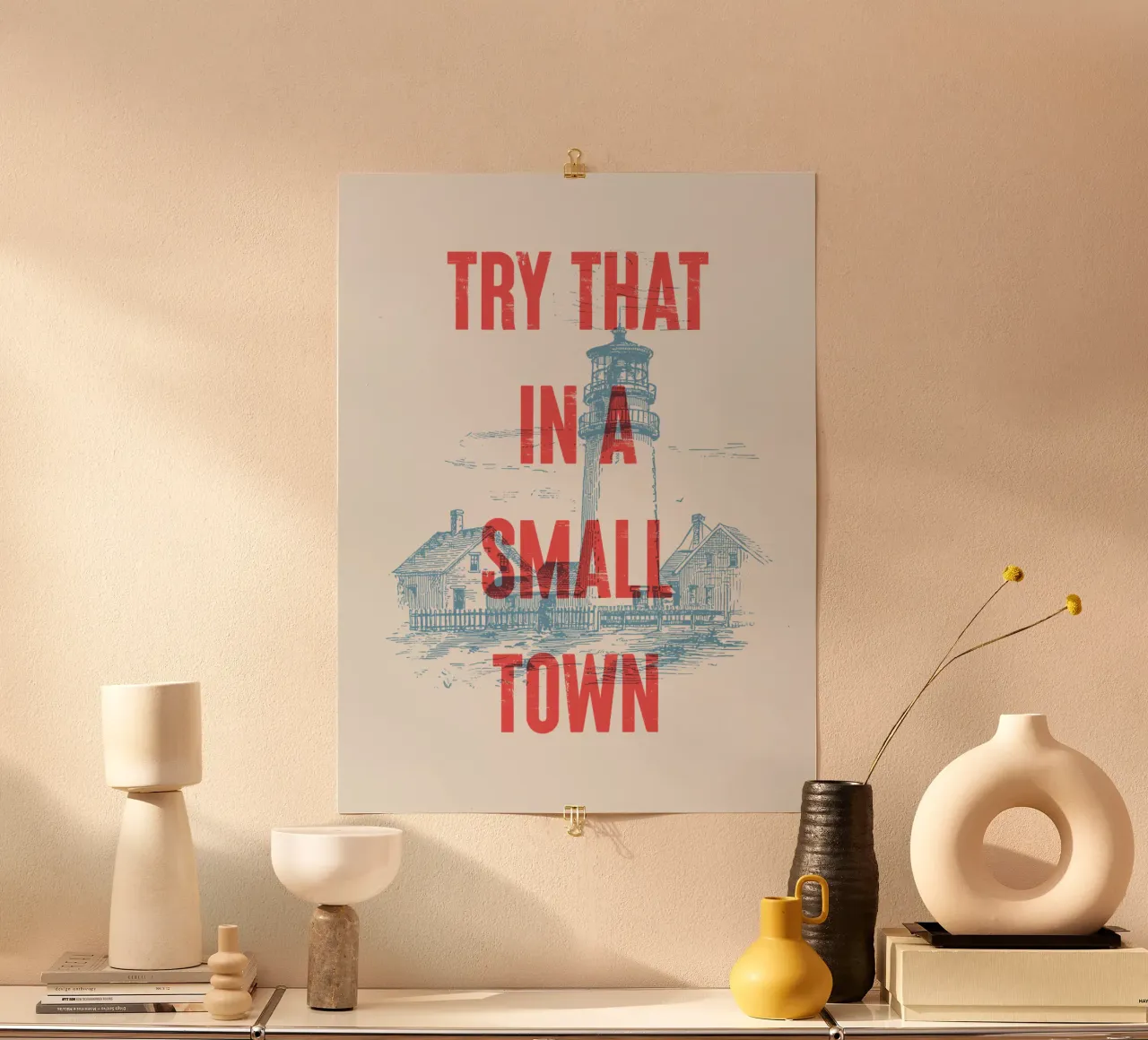 Provate a farlo in una piccola città carta hahnemühle da Vintagrafica