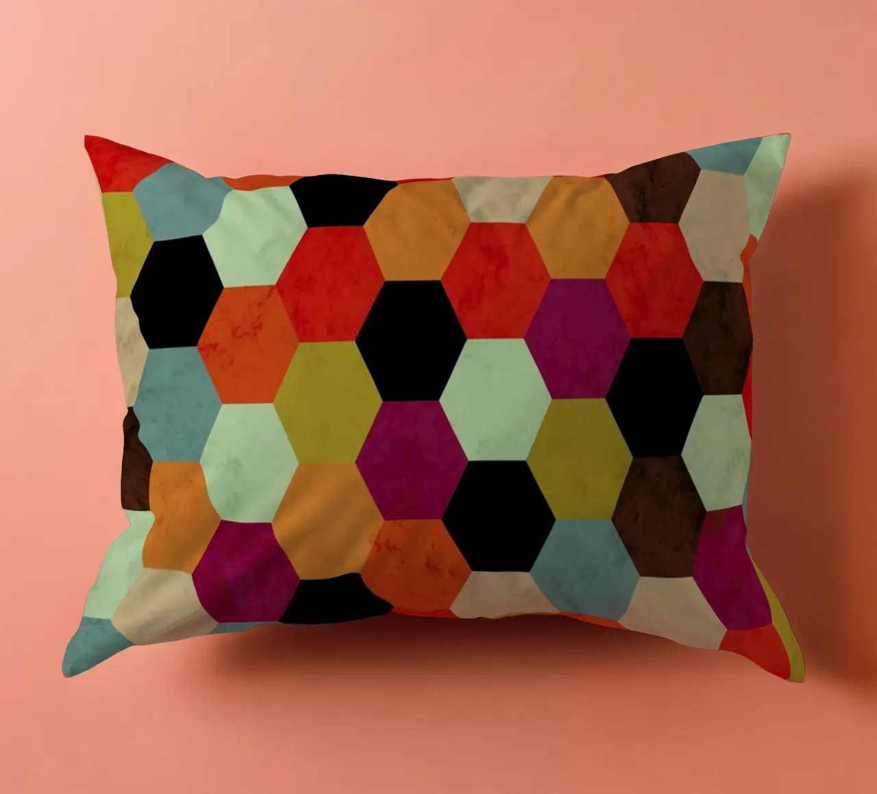 Colorful Beehive Pattern cuscino da Tobe Fonseca