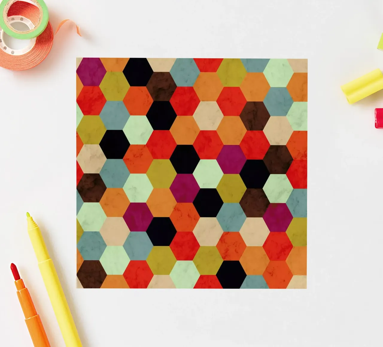 Colorful Beehive Pattern adesivo da Tobe Fonseca