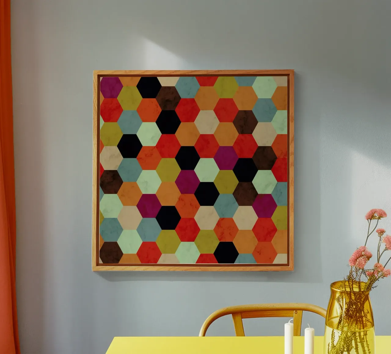 Colorful Beehive Pattern plexiglass da Tobe Fonseca