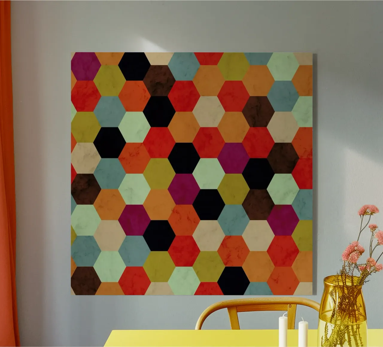 Colorful Beehive Pattern plexiglass da Tobe Fonseca