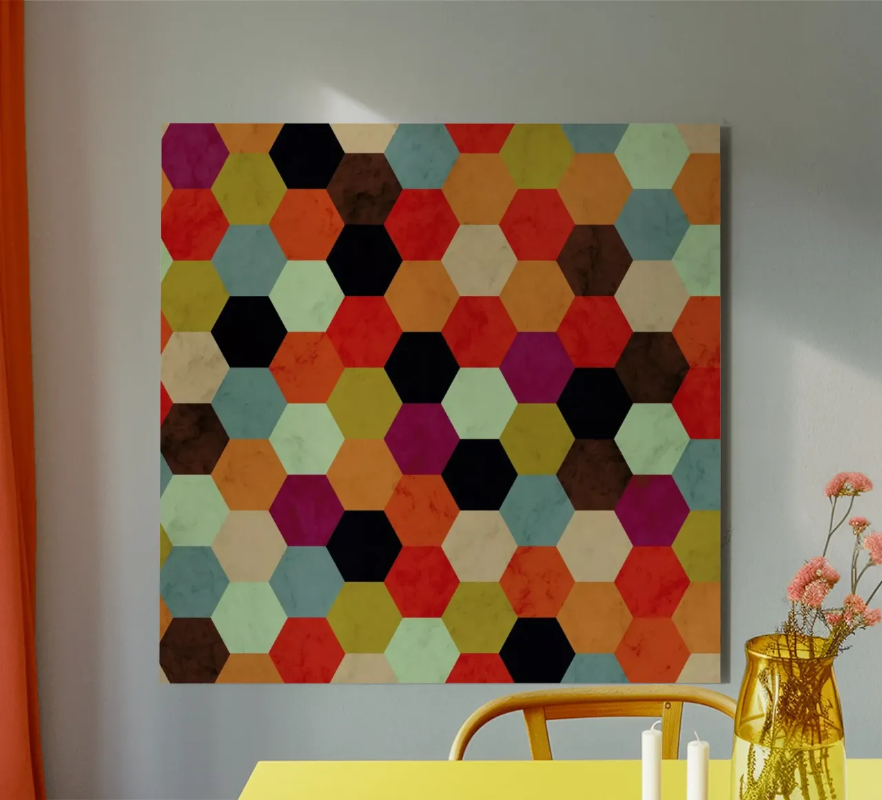 Colorful Beehive Pattern alluminio dibond da Tobe Fonseca