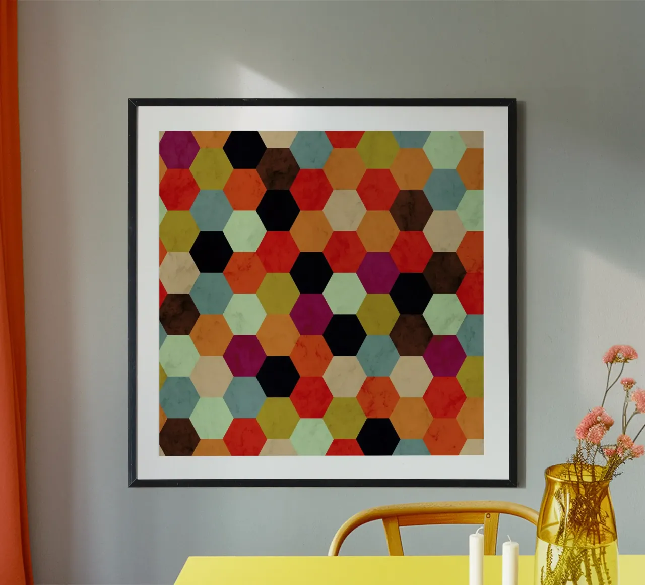 Colorful Beehive Pattern poster by Tobe Fonseca