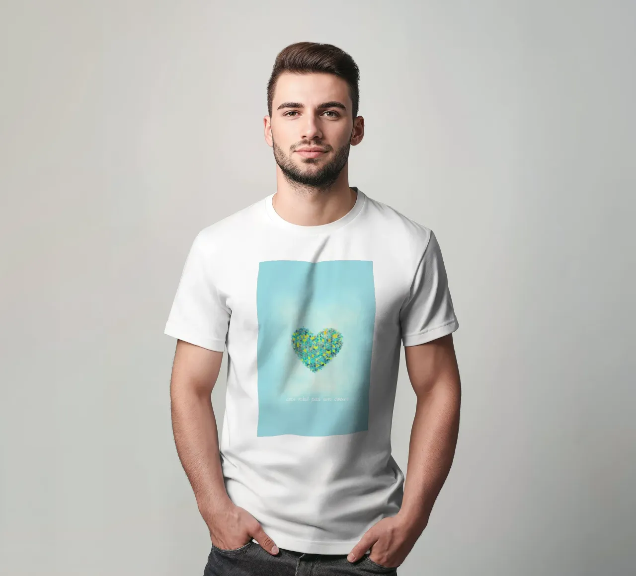 Ceci n'est pas un cœur t-shirt da Angelo Cerantola