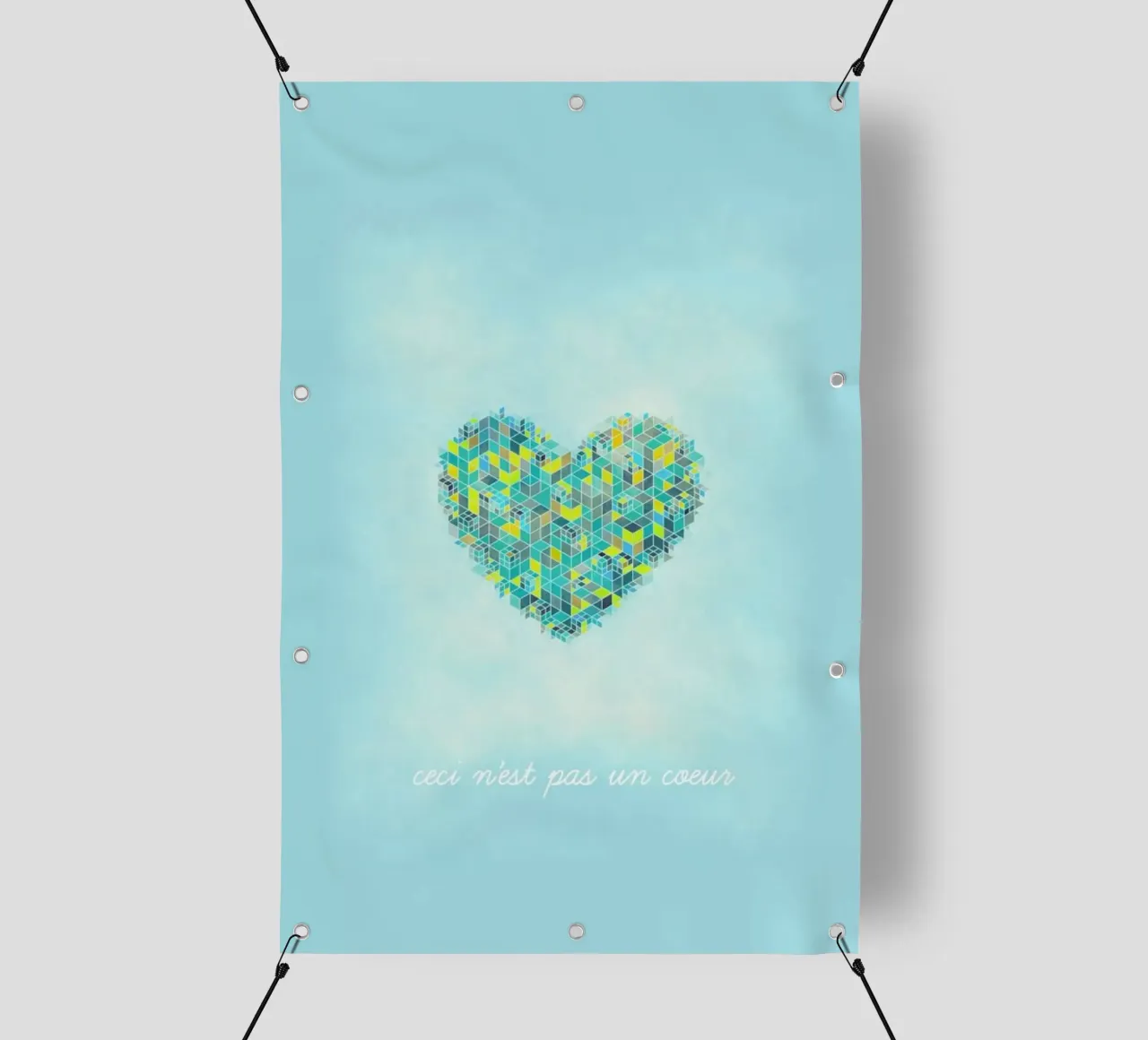 Ceci n'est pas un cœur telo in pvc da Angelo Cerantola