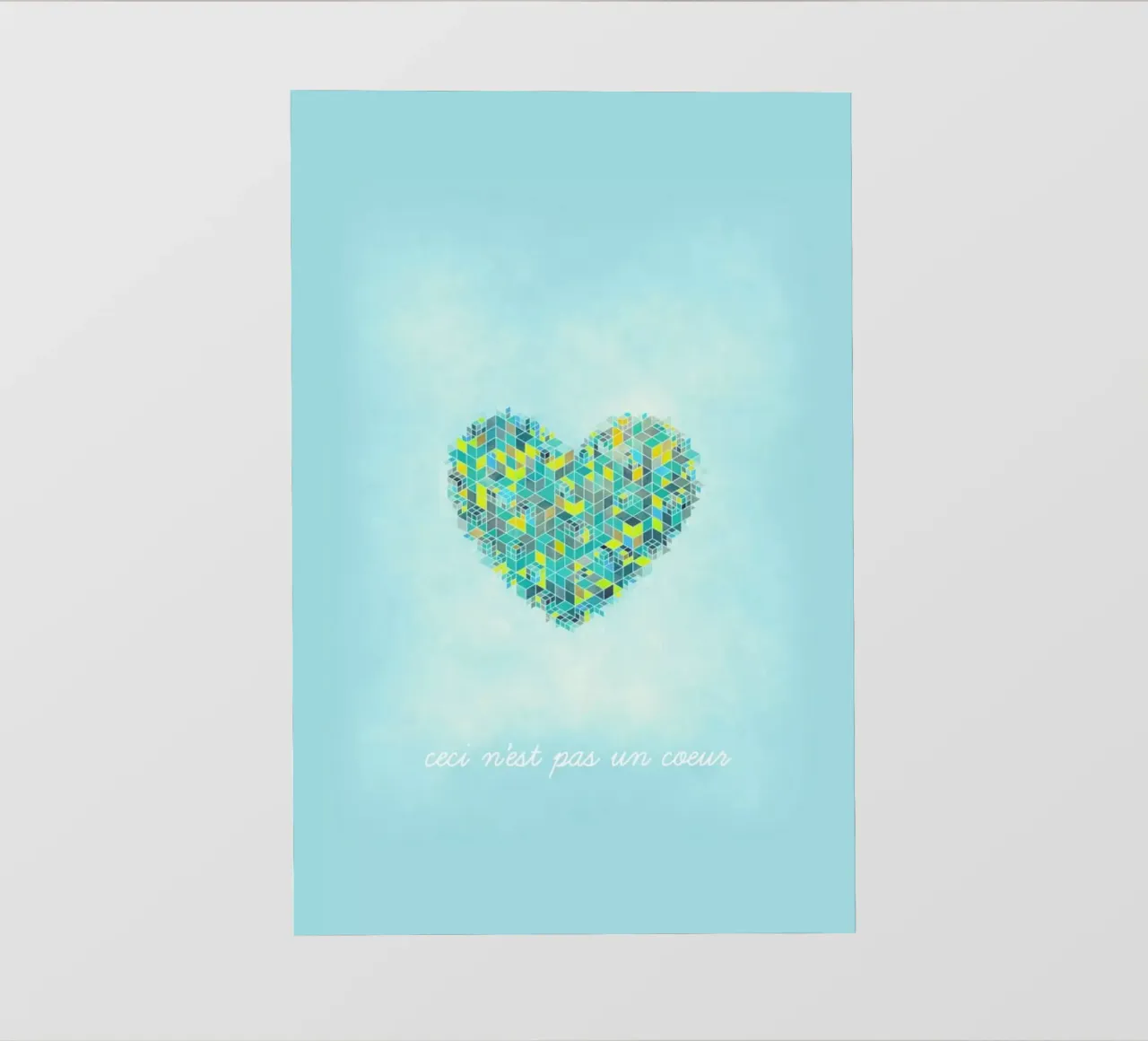 Ceci n'est pas un cœur telo in pvc da Angelo Cerantola