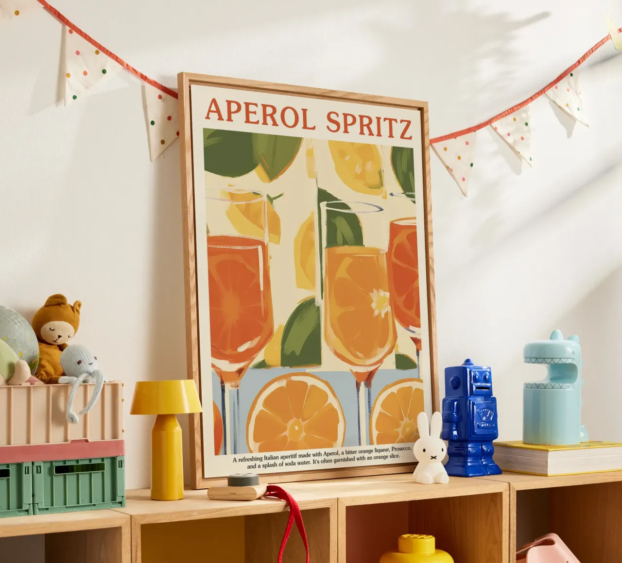 Aperol Spritz Aperitivo, Pattern Cocktail plexiglass da Peaches Art Prints