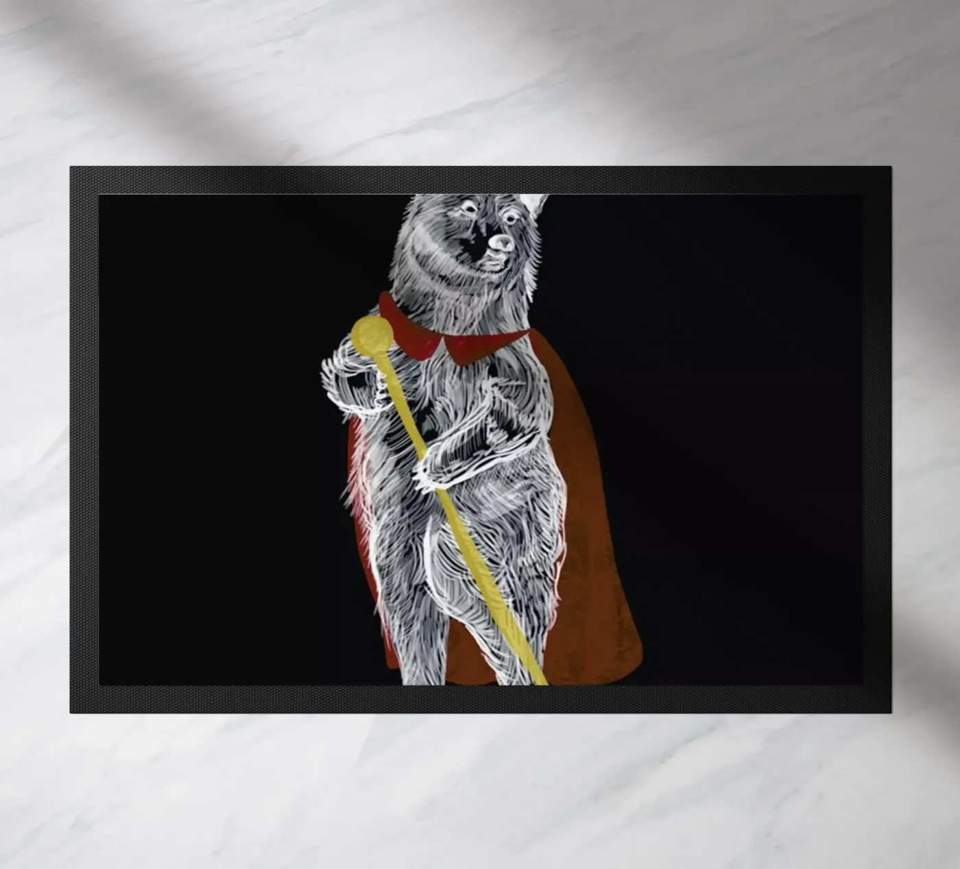 King Bear Fußmatte von Amalia Restrepo