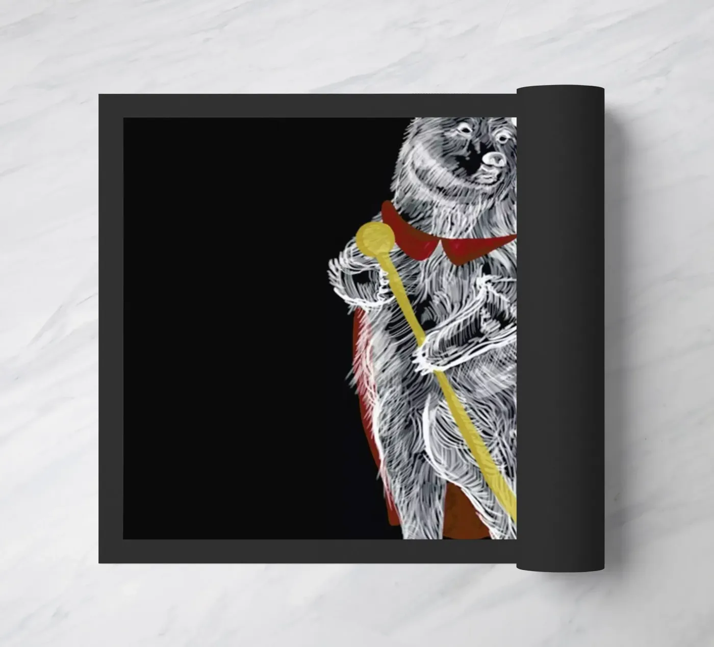 King Bear deurmat van Amalia Restrepo