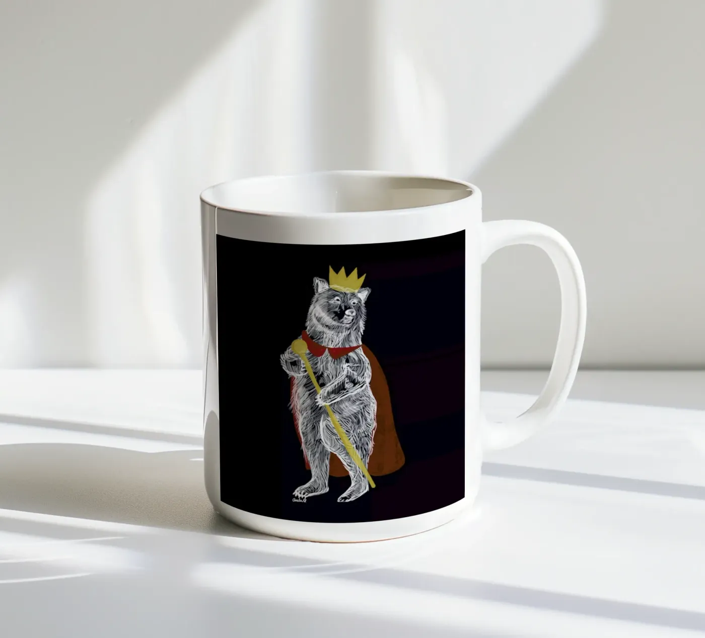 King Bear ceramic mug by Amalia Restrepo