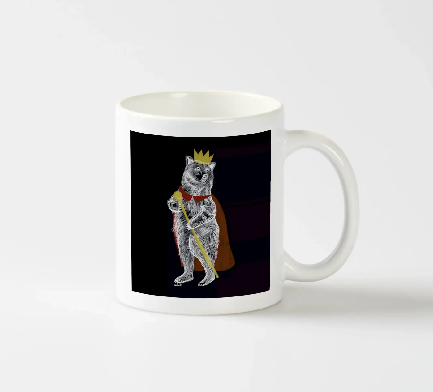 King Bear ceramic mug by Amalia Restrepo