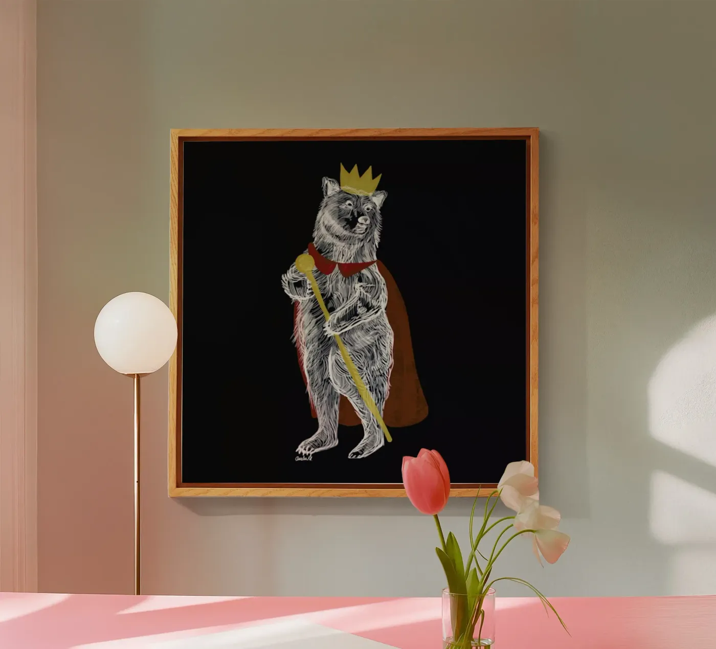 King Bear Acryl-Glas von Amalia Restrepo