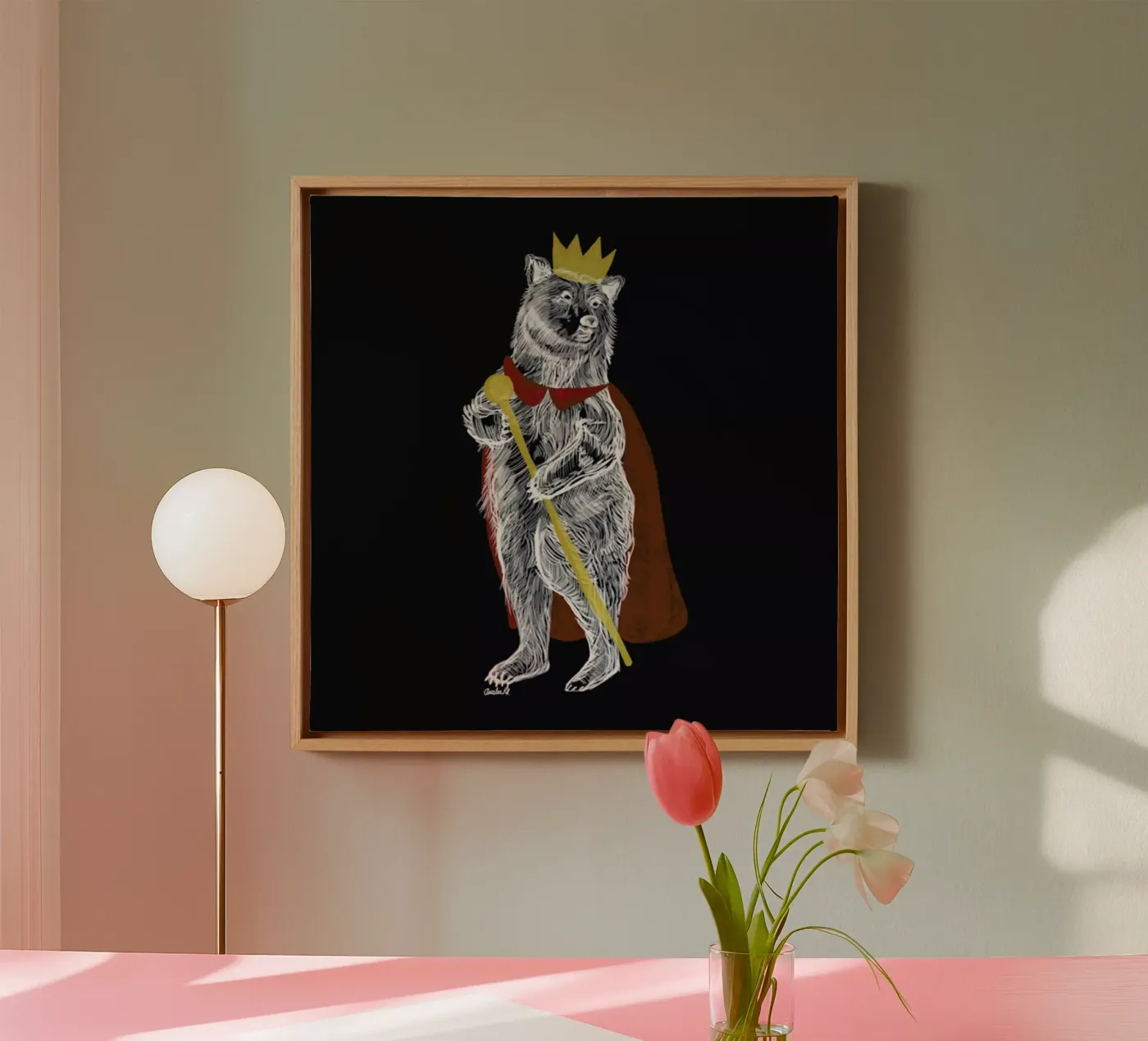 King Bear tela da Amalia Restrepo