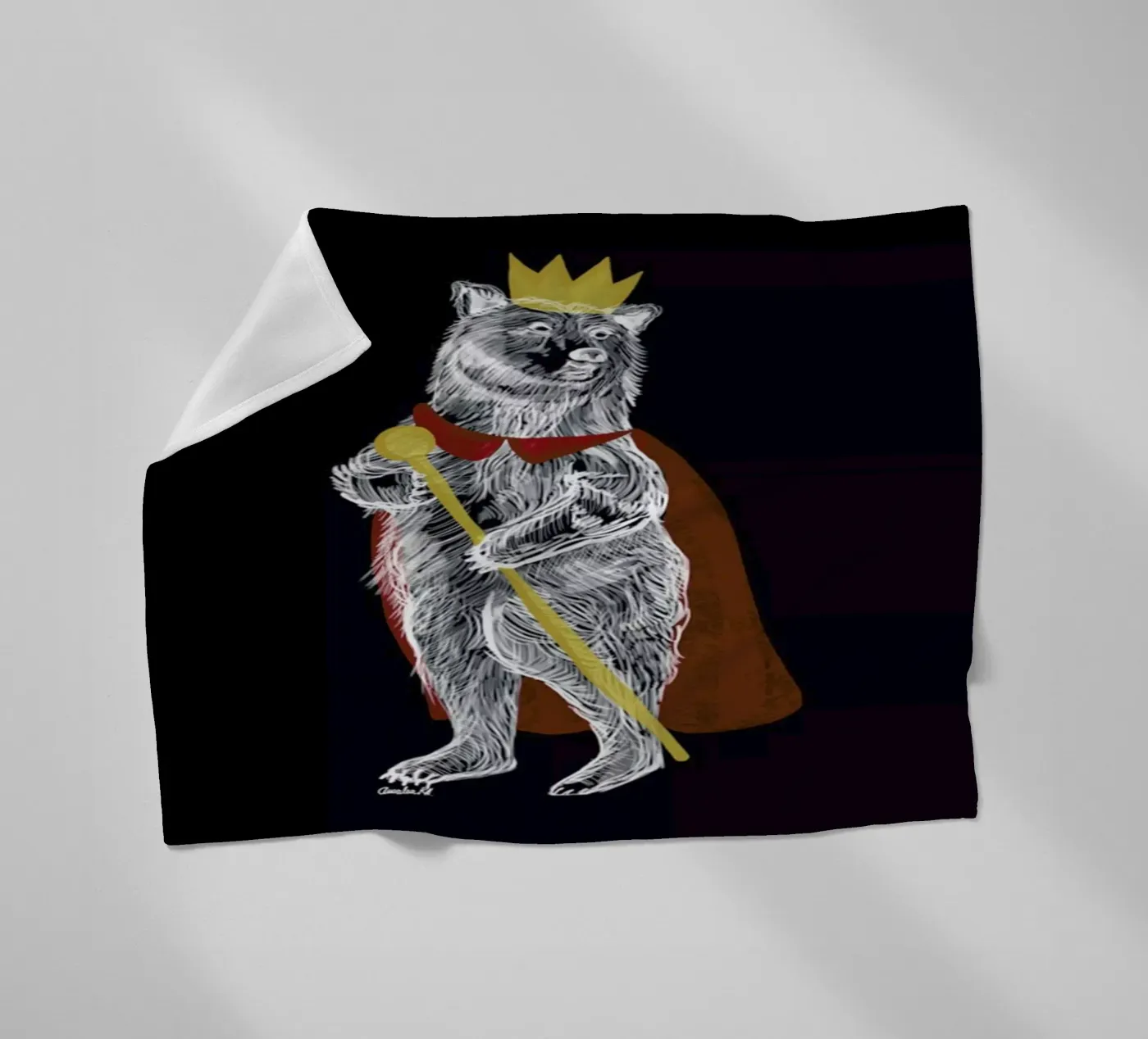 King Bear Fleecedecke von Amalia Restrepo