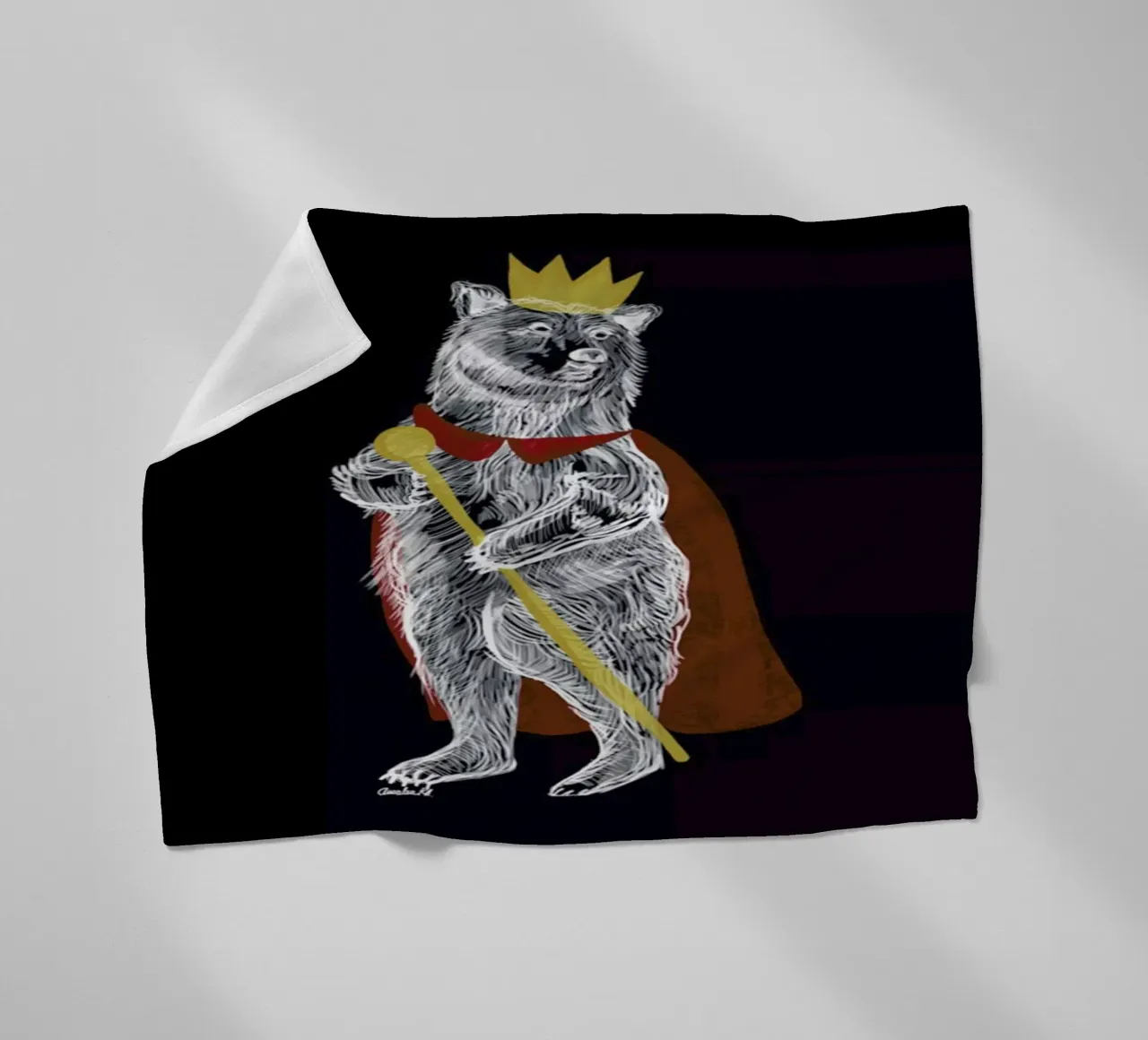 King Bear Fleecedecke von Amalia Restrepo