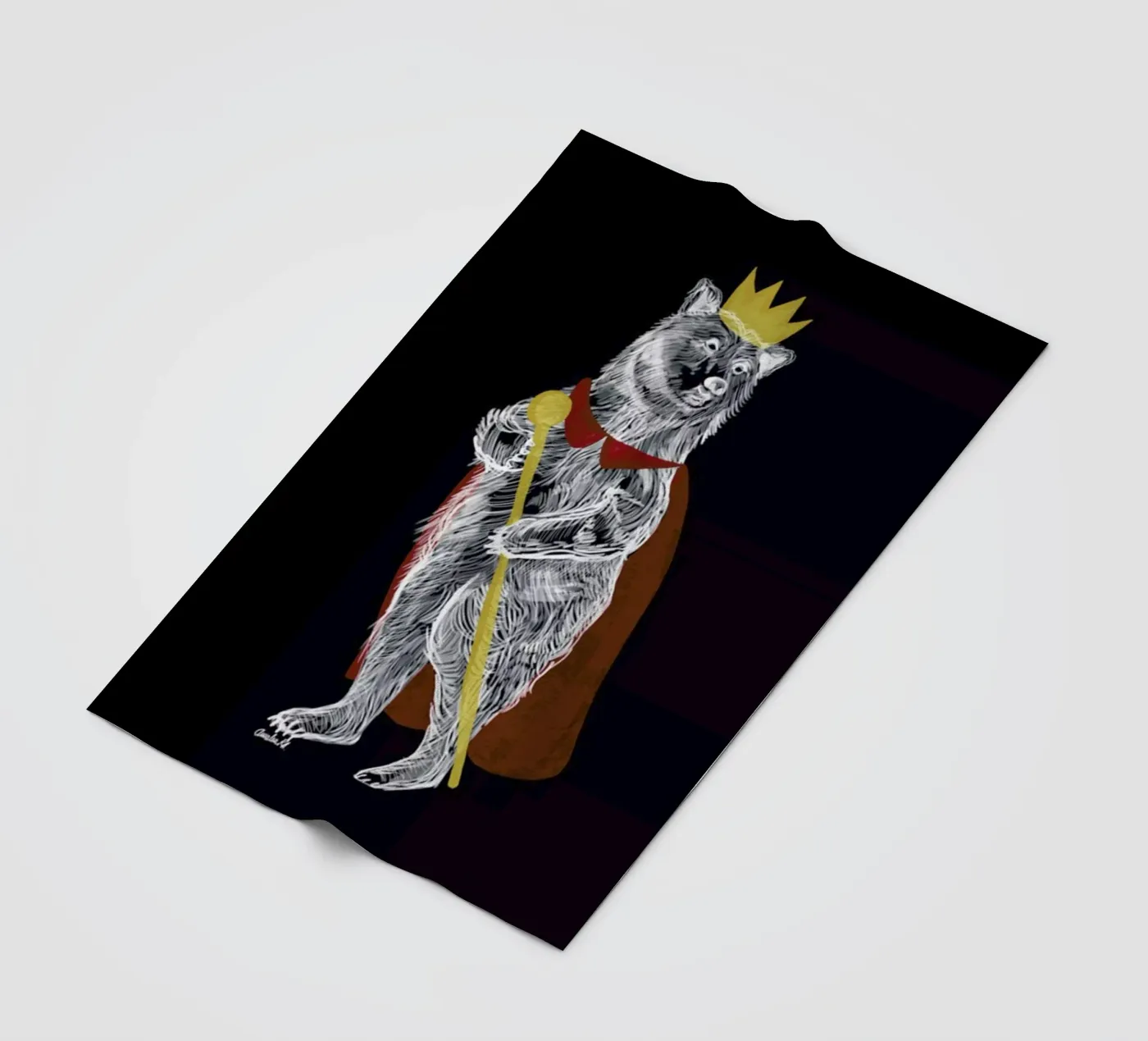 King Bear fleecedeken van Amalia Restrepo