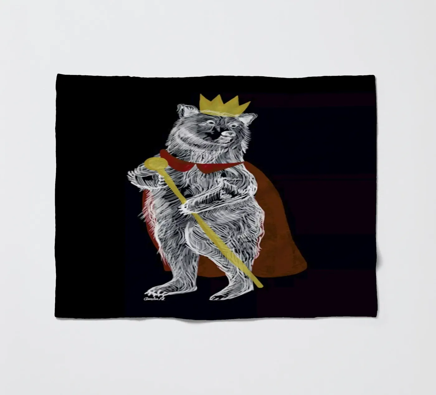 King Bear fleecedeken van Amalia Restrepo