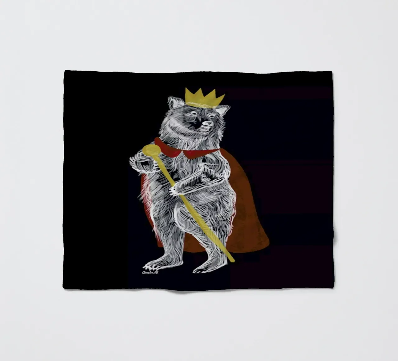 King Bear Fleecedecke von Amalia Restrepo