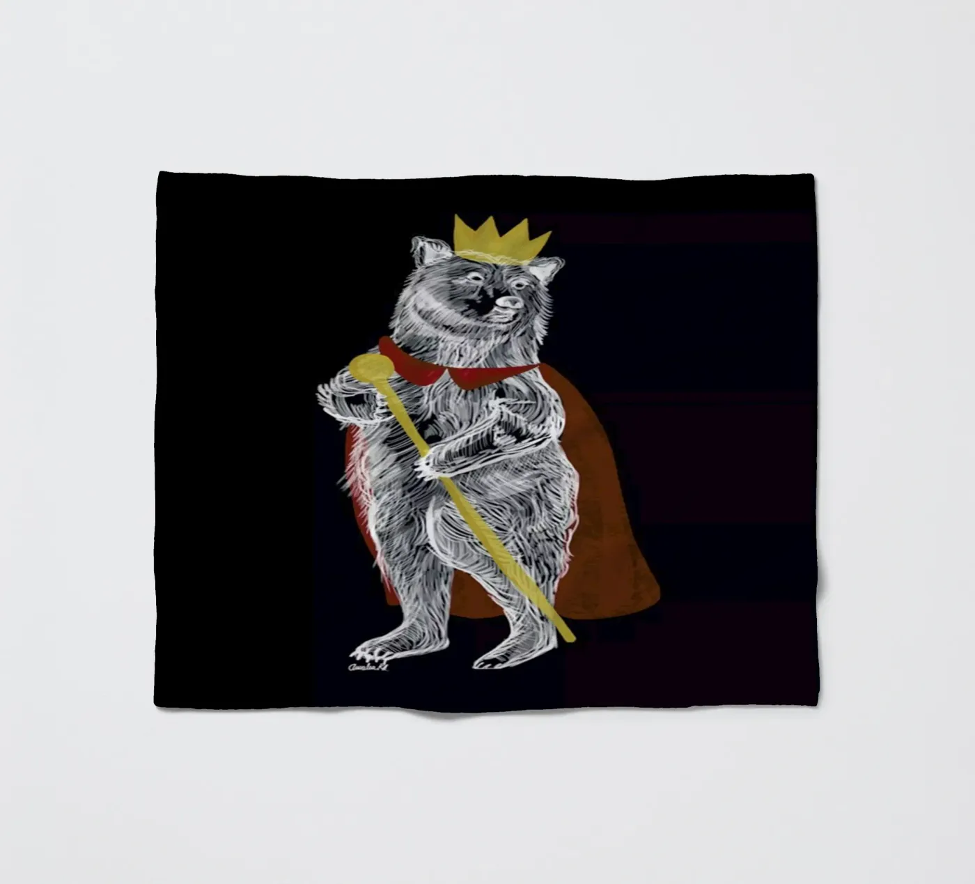 King Bear fleecedeken van Amalia Restrepo