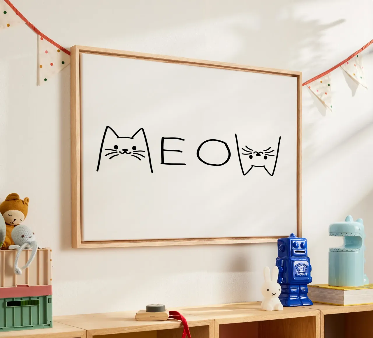 katten miauwen canvas van 🥝 KIWI STORE