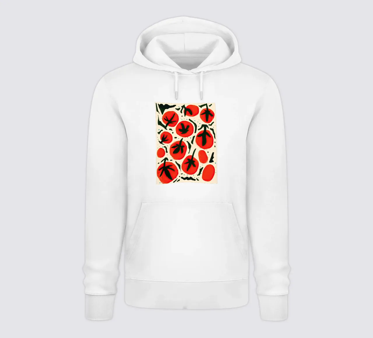 Big Tomato Pattern felpa con cappuccio da Peaches Art Prints