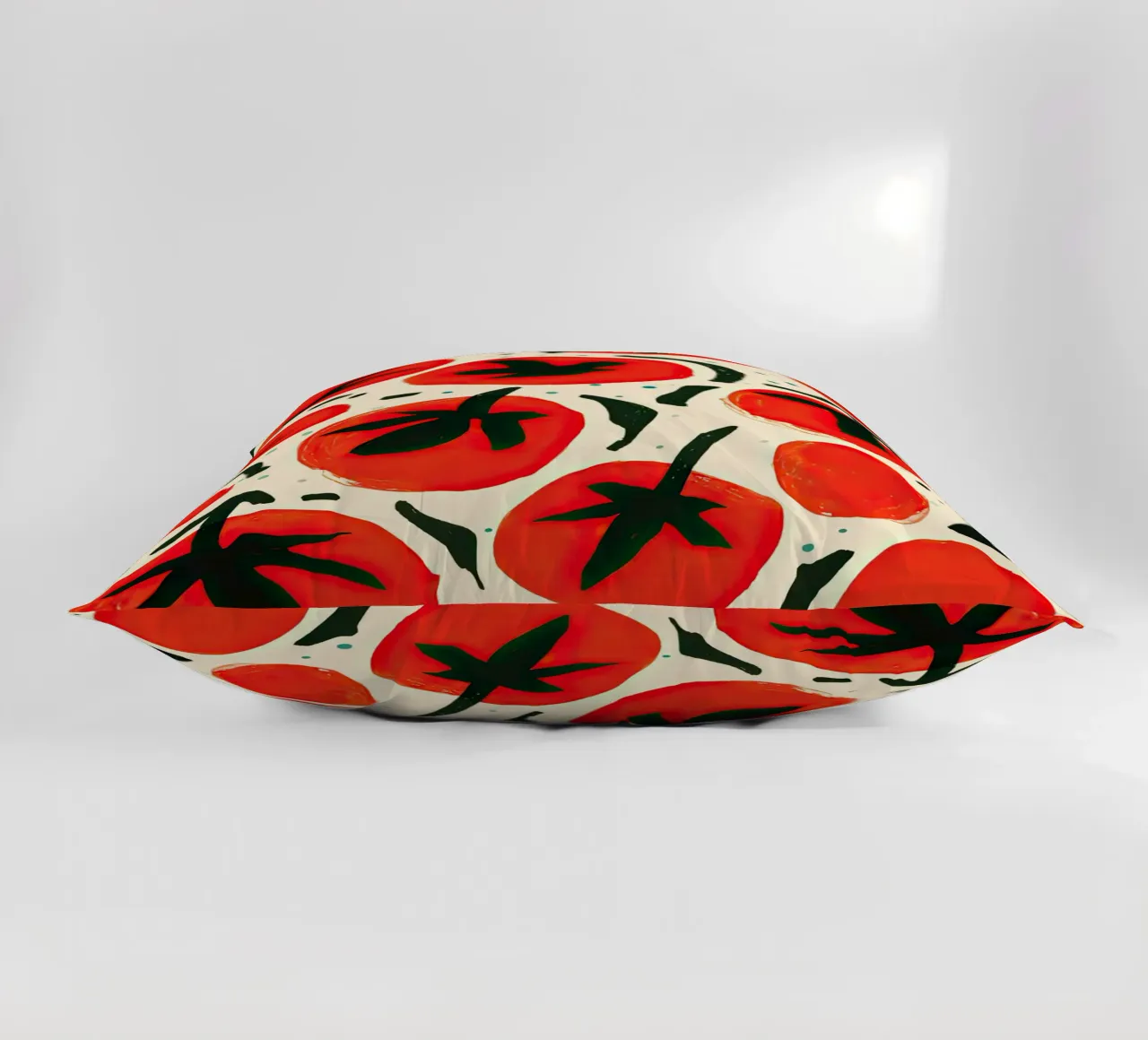Big Tomato Pattern decorative cushion by Peaches Art Prints