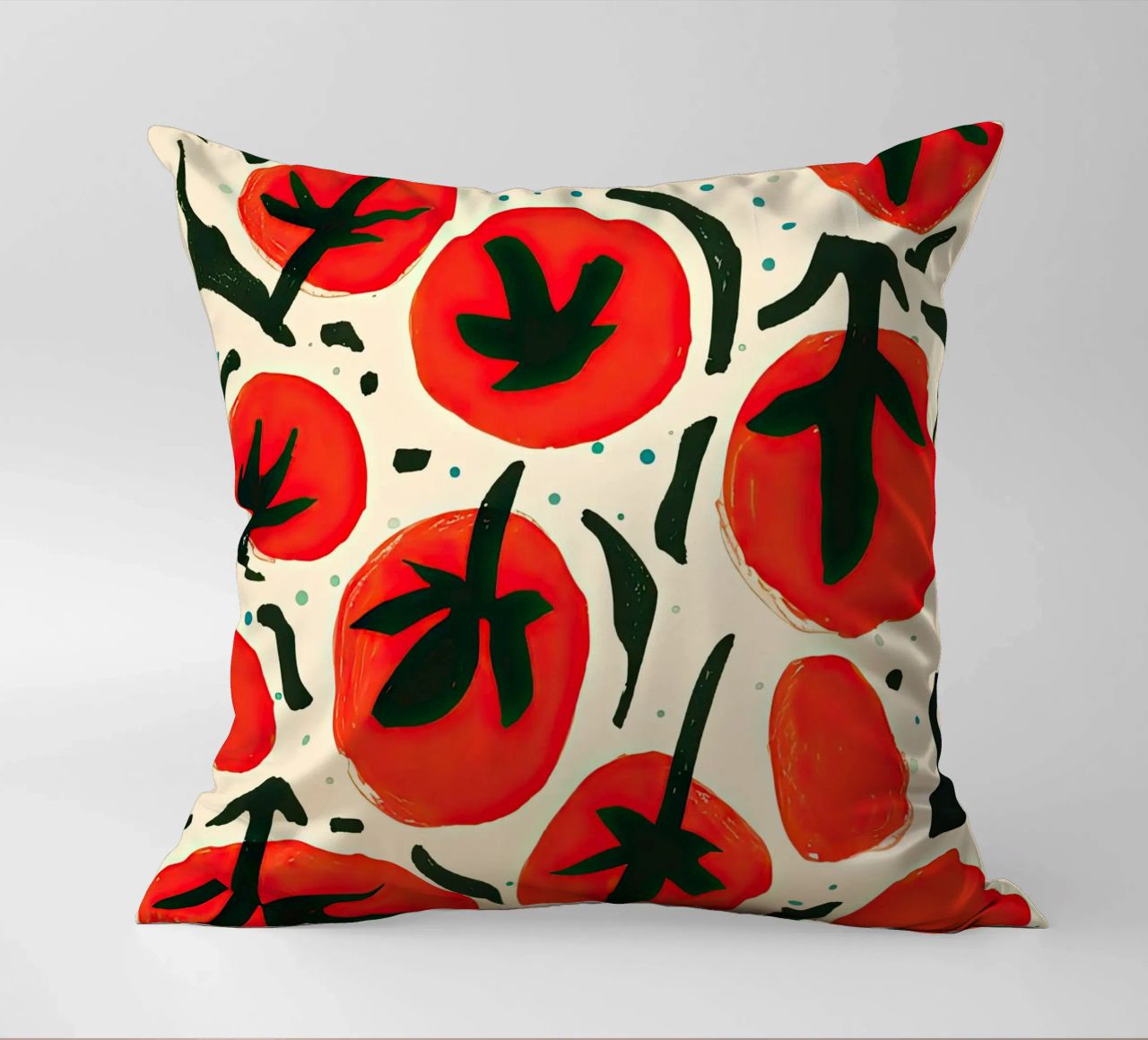 Big Tomato Pattern cuscino da Peaches Art Prints