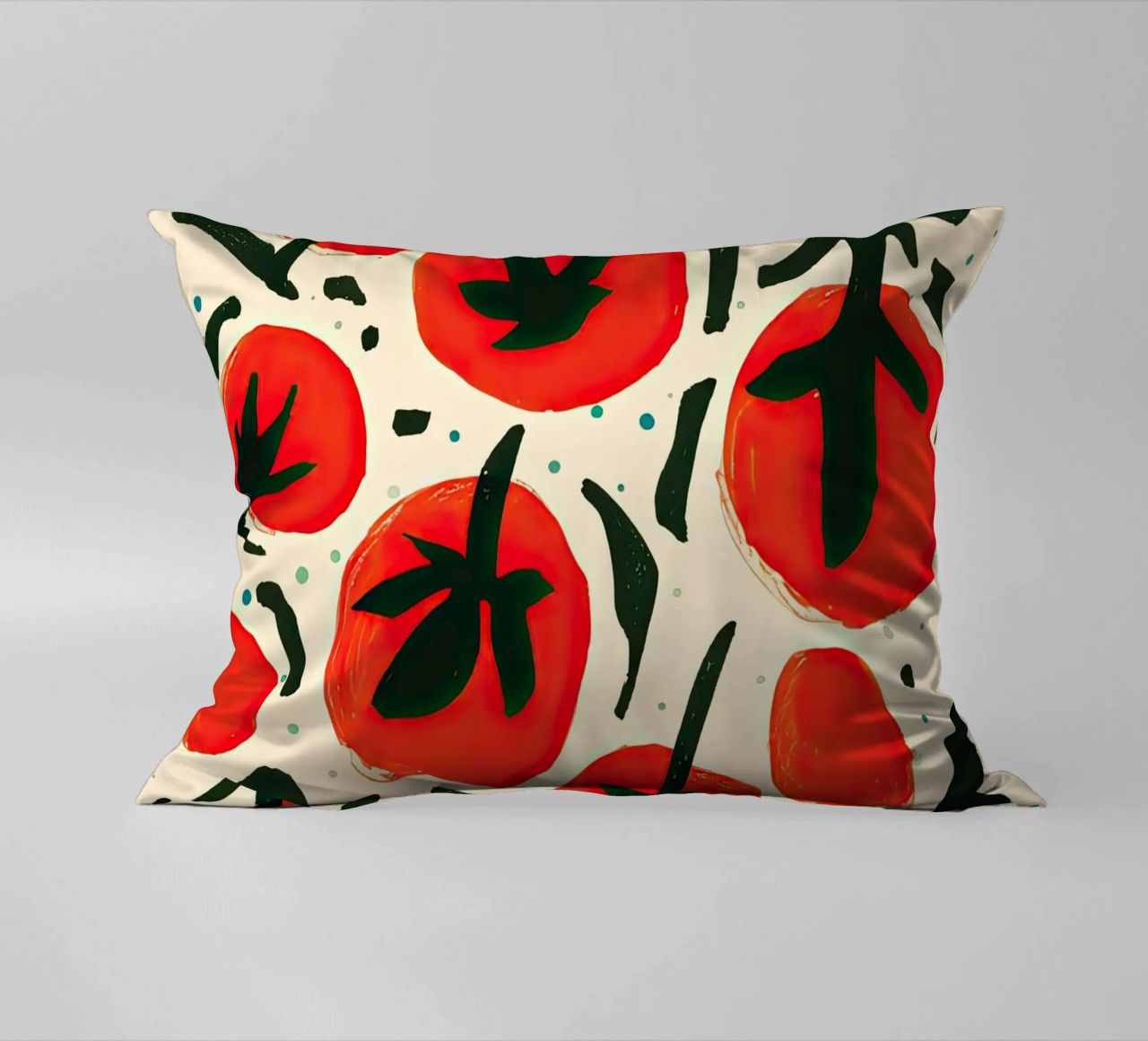 Big Tomato Pattern cuscino da Peaches Art Prints