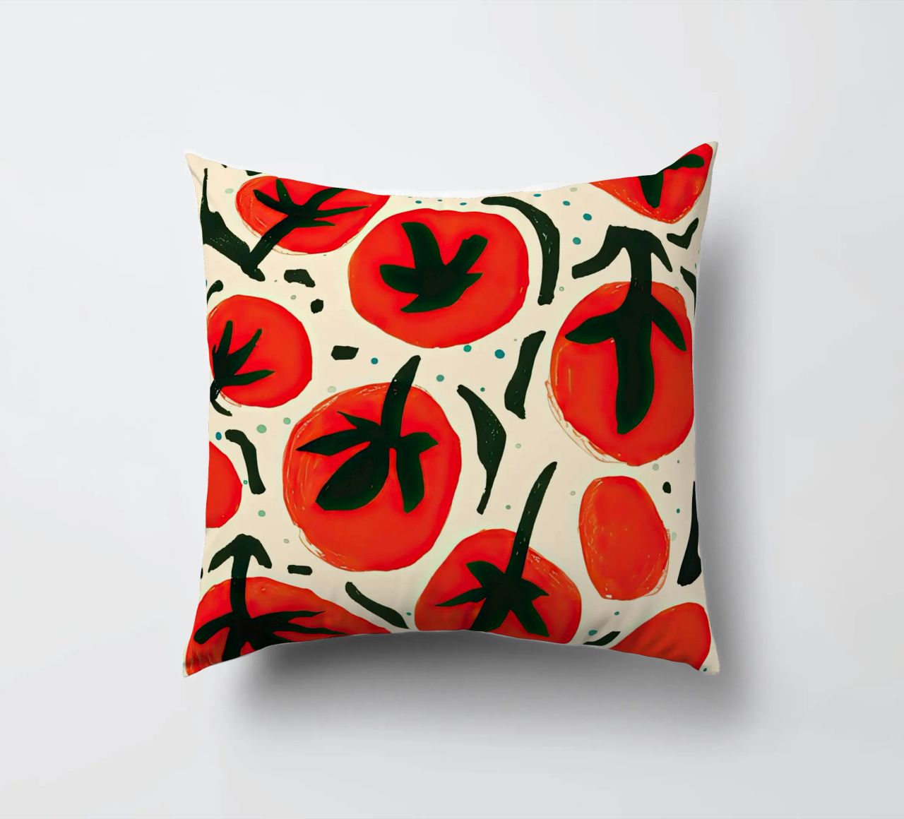 Big Tomato Pattern cuscino da Peaches Art Prints