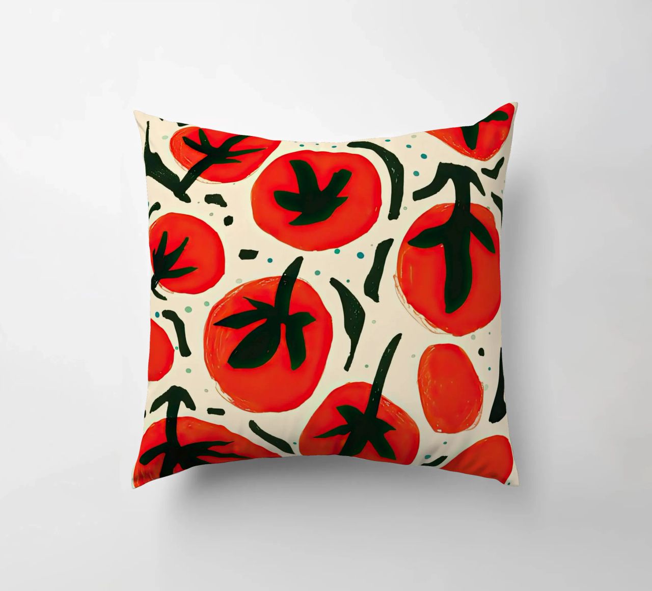 Big Tomato Pattern cuscino da Peaches Art Prints
