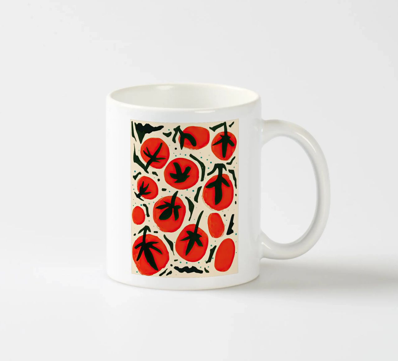 Big Tomato Pattern tazza in ceramica da Peaches Art Prints