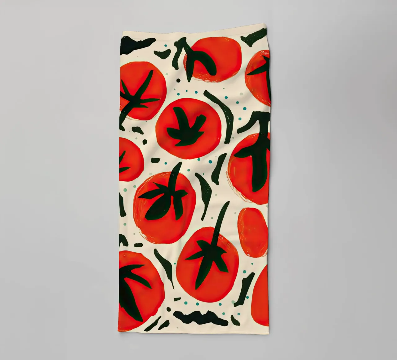 Big Tomato Pattern asciugamano da bagno da Peaches Art Prints