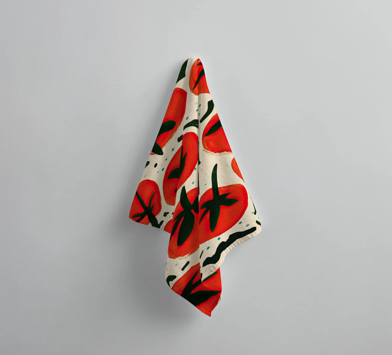 Big Tomato Pattern asciugamano da bagno da Peaches Art Prints