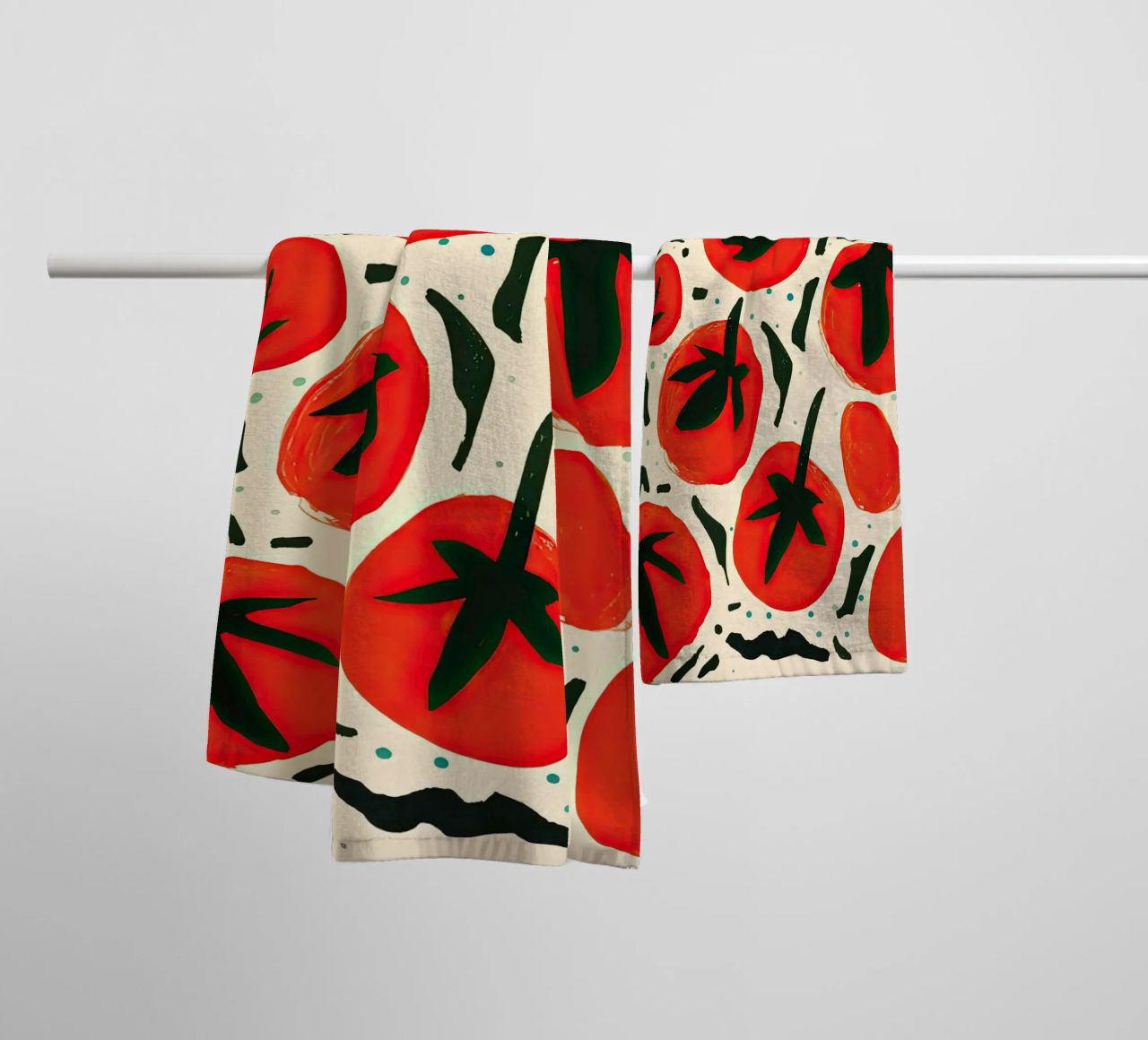 Big Tomato Pattern asciugamano da bagno da Peaches Art Prints