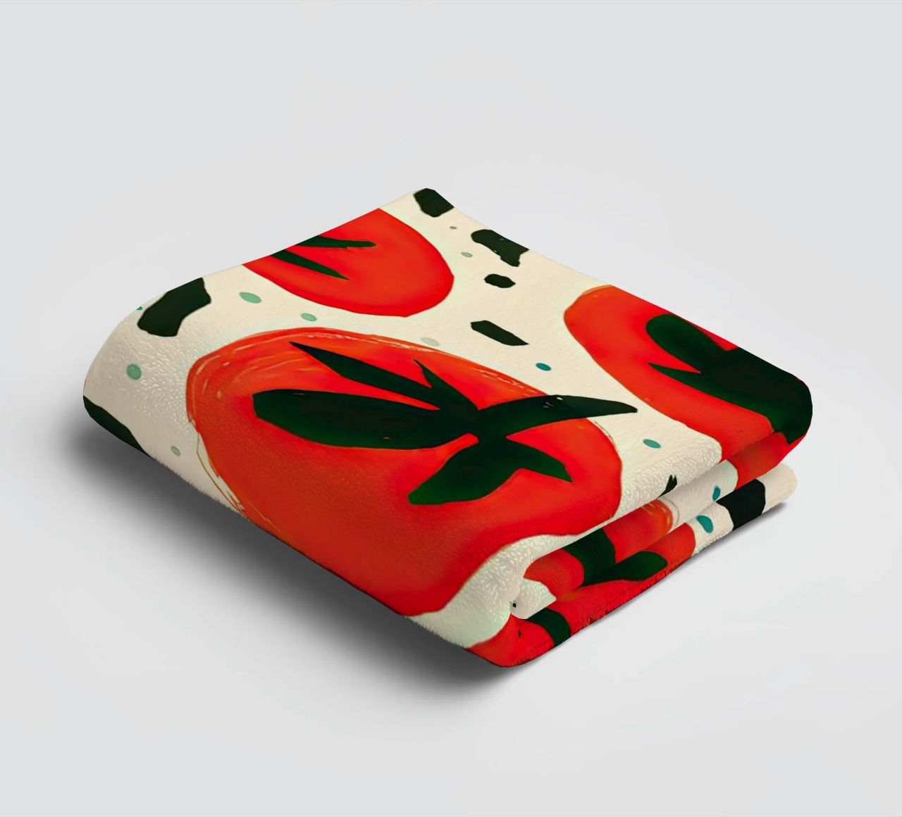 Big Tomato Pattern asciugamano da bagno da Peaches Art Prints