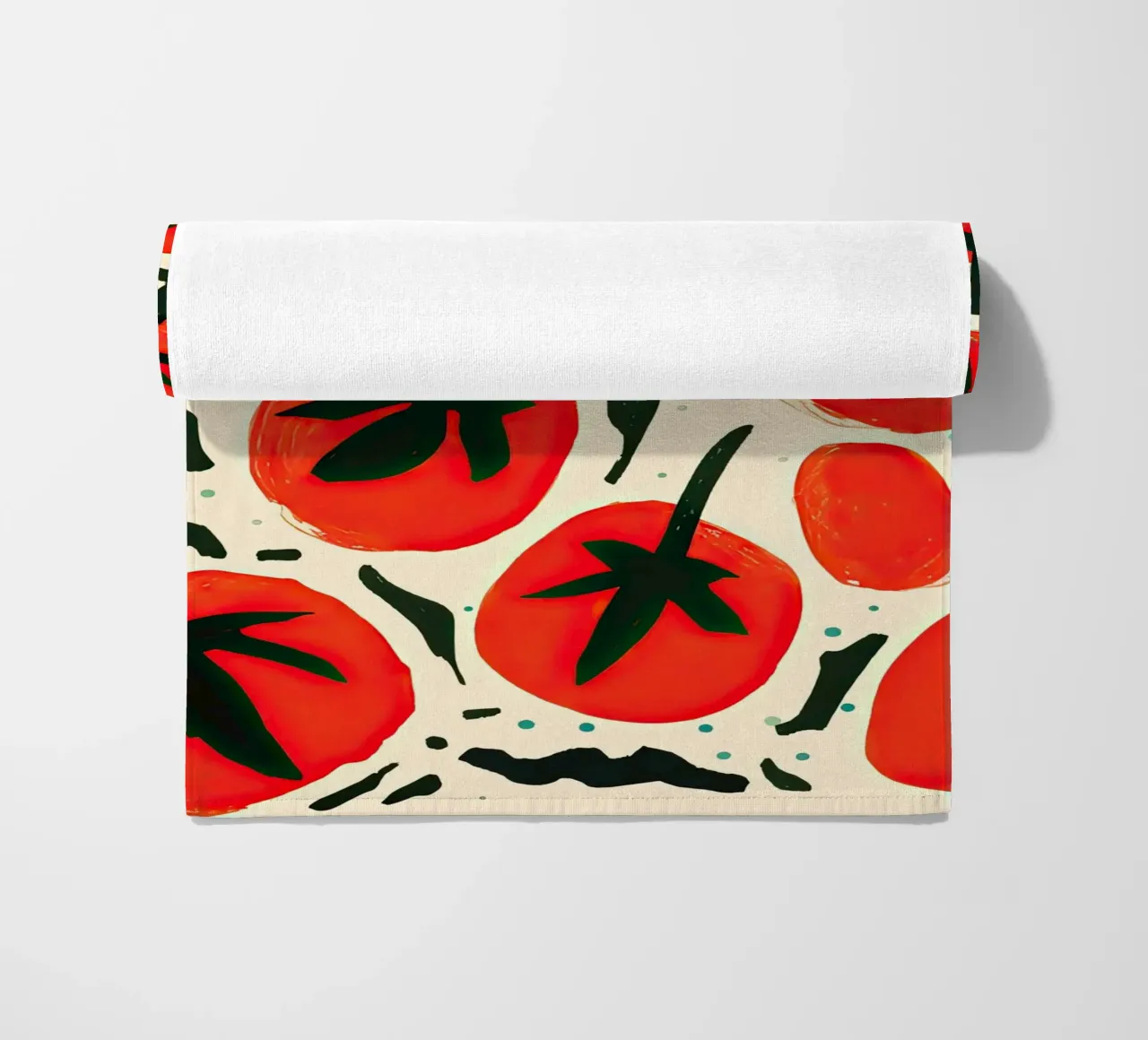 Big Tomato Pattern telo mare da Peaches Art Prints