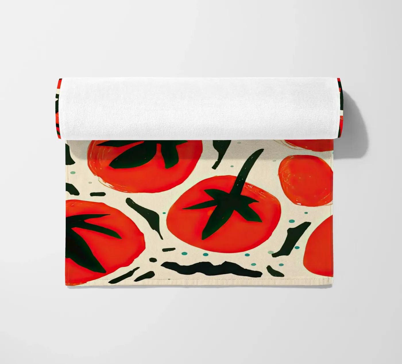 Big Tomato Pattern telo mare da Peaches Art Prints