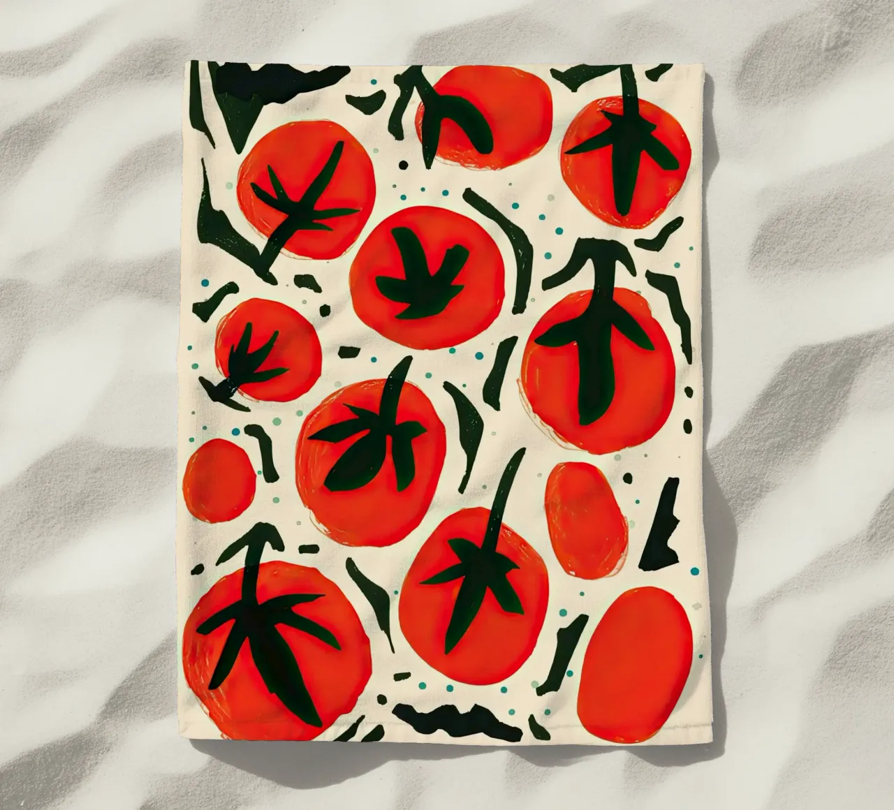 Patrón Big Tomato toalla de playa de Peaches Art Prints