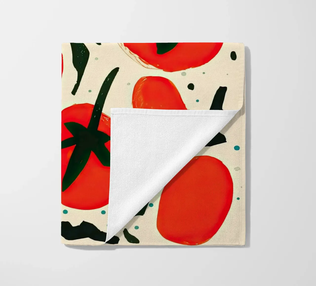Patrón Big Tomato toalla de playa de Peaches Art Prints