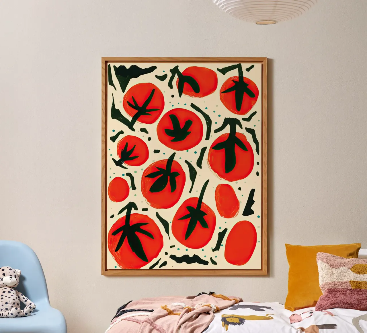 Big Tomato Pattern alluminio dibond da Peaches Art Prints