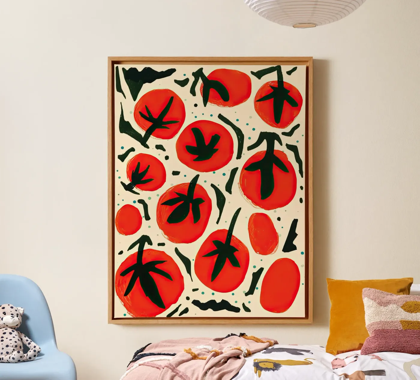 Big Tomato Pattern canvas by Peaches Art Prints