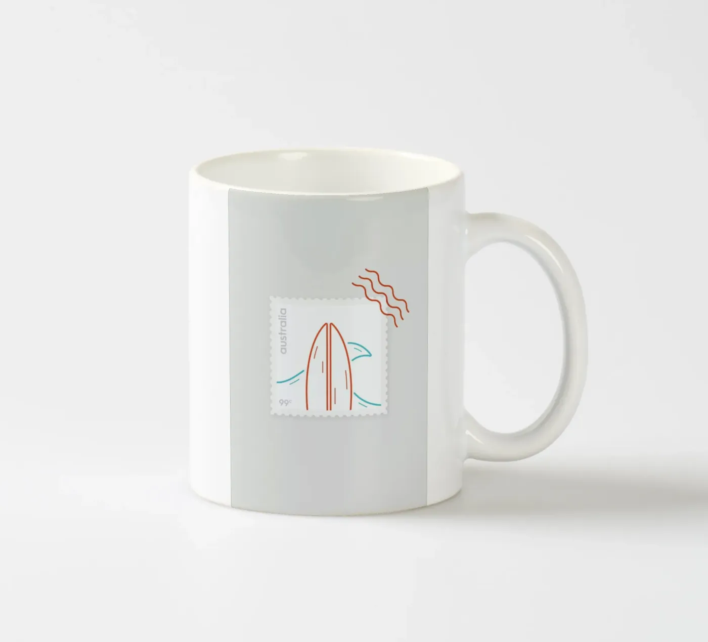 Surf ceramic mug by Dean Smith