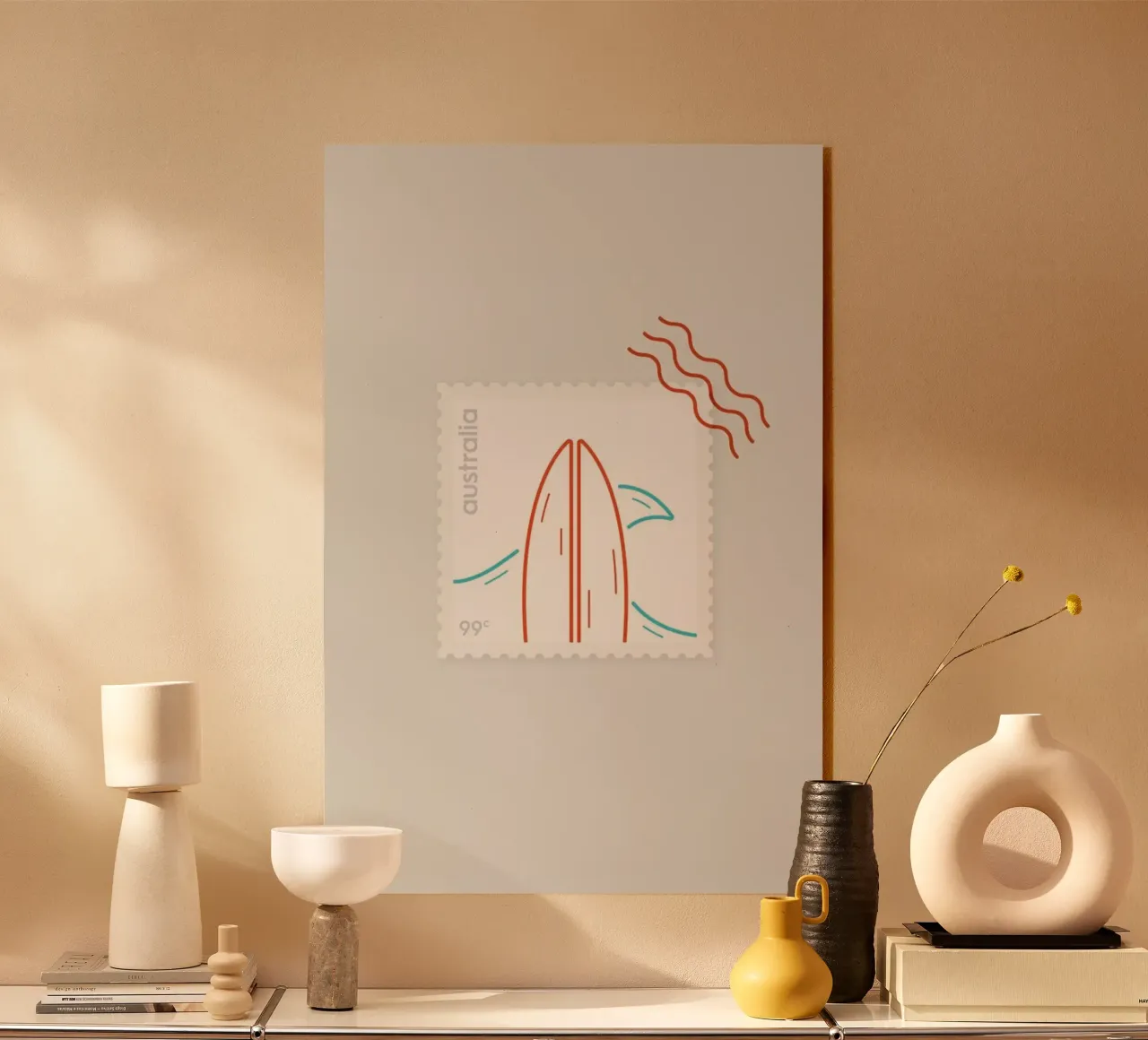 Surf acryl van Dean Smith