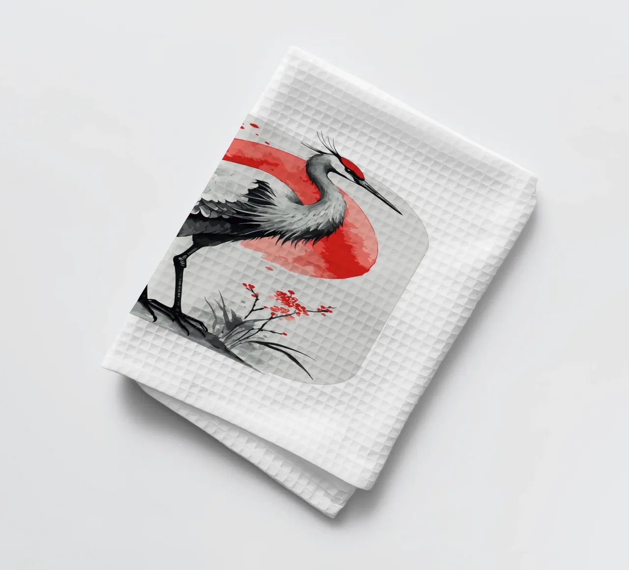 japanese crane tea towel by 🥝 KIWI STORE
