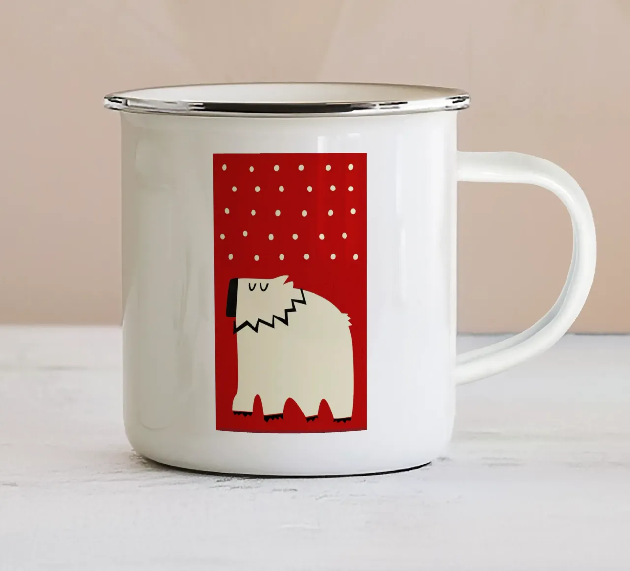 Polar Bear tazza in smalto da Fox & Velvet